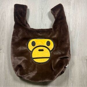 Baby Milo Faux Fur Tote Bag with Yellow Face Design
